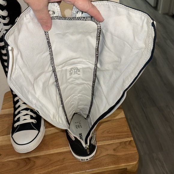 FIRM - Converse All Star Glitter Chuck Taylor Tall Knee High Sneakers - Picture 7 of 12